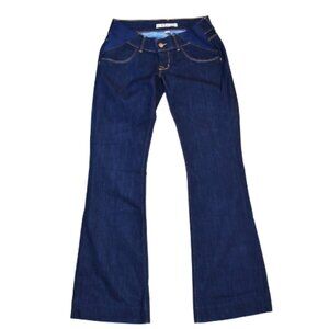 J Brand Mama J Maternity Jeans 26 Dark Blue Flare Bootcut Stretch Waist